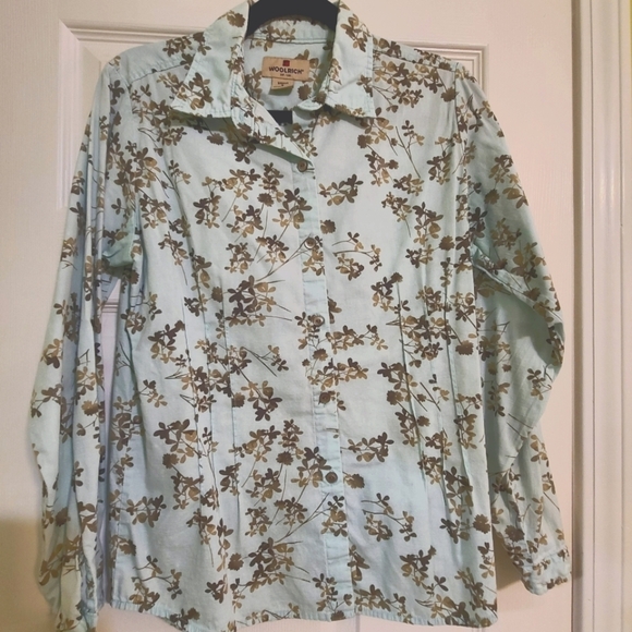 Blue Woolrich 100% Cotton button down - Picture 1 of 3